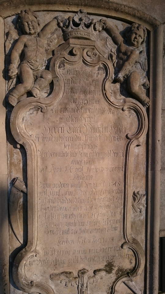 Barocke Grabdenkmal auf dem Neustädtischen Friedhof in Brandenburg an der Havel